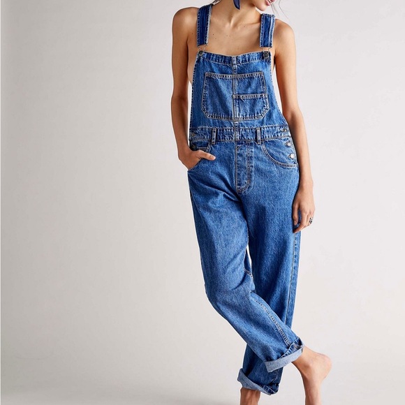 Free People Denim - Free people twiggy overalls